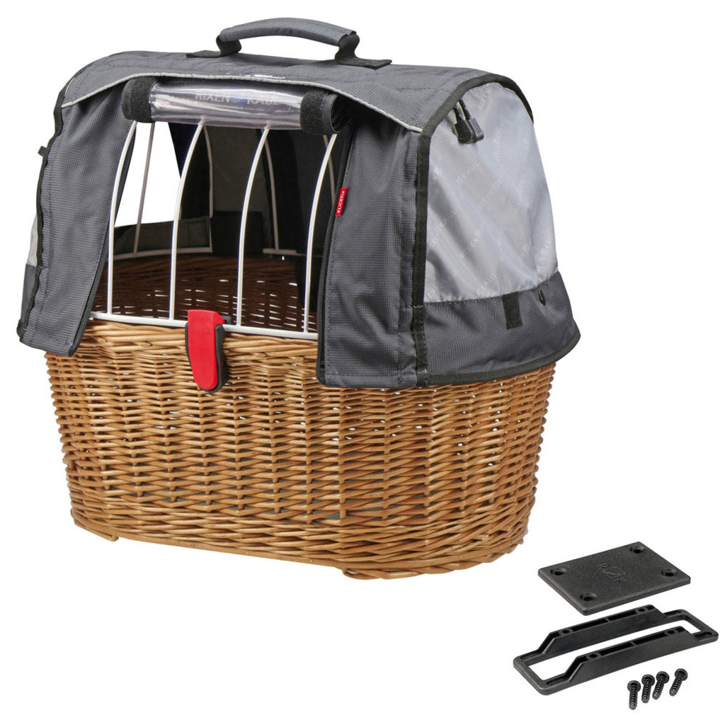 Mand KLICKfix Doggy Basket Plus GTA Naturel 40 Liter Veilig en comfortabel fietsen met je hond Kids Mobility